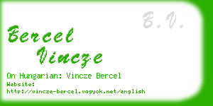 bercel vincze business card